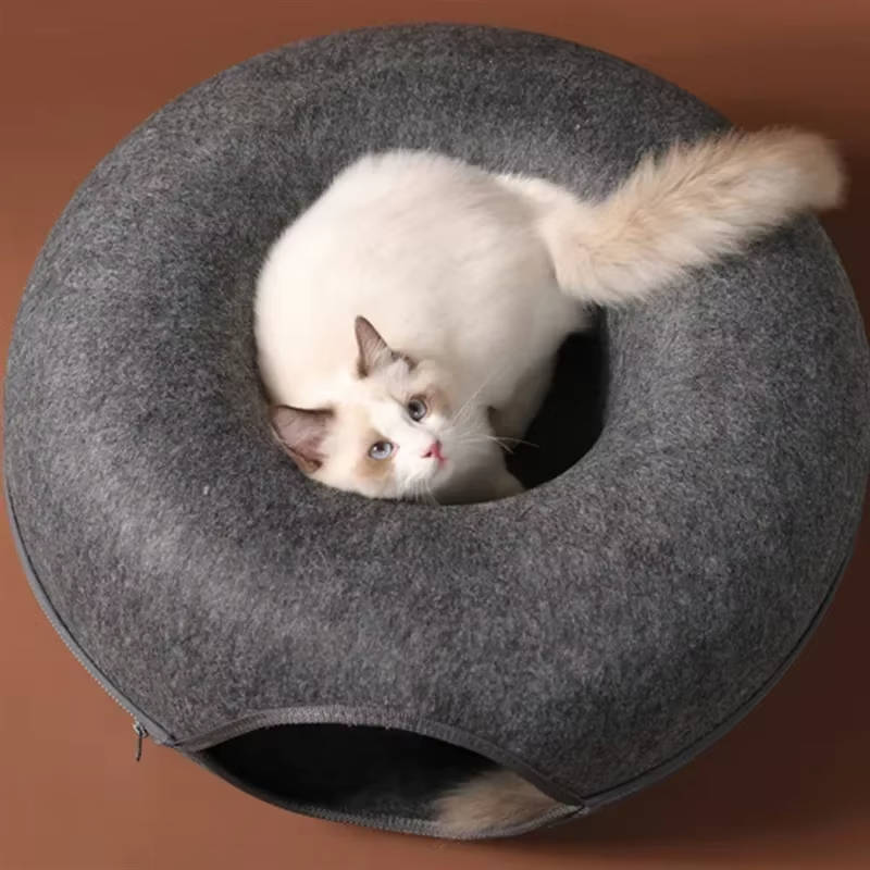 Lit en forme de donut pour chats 1