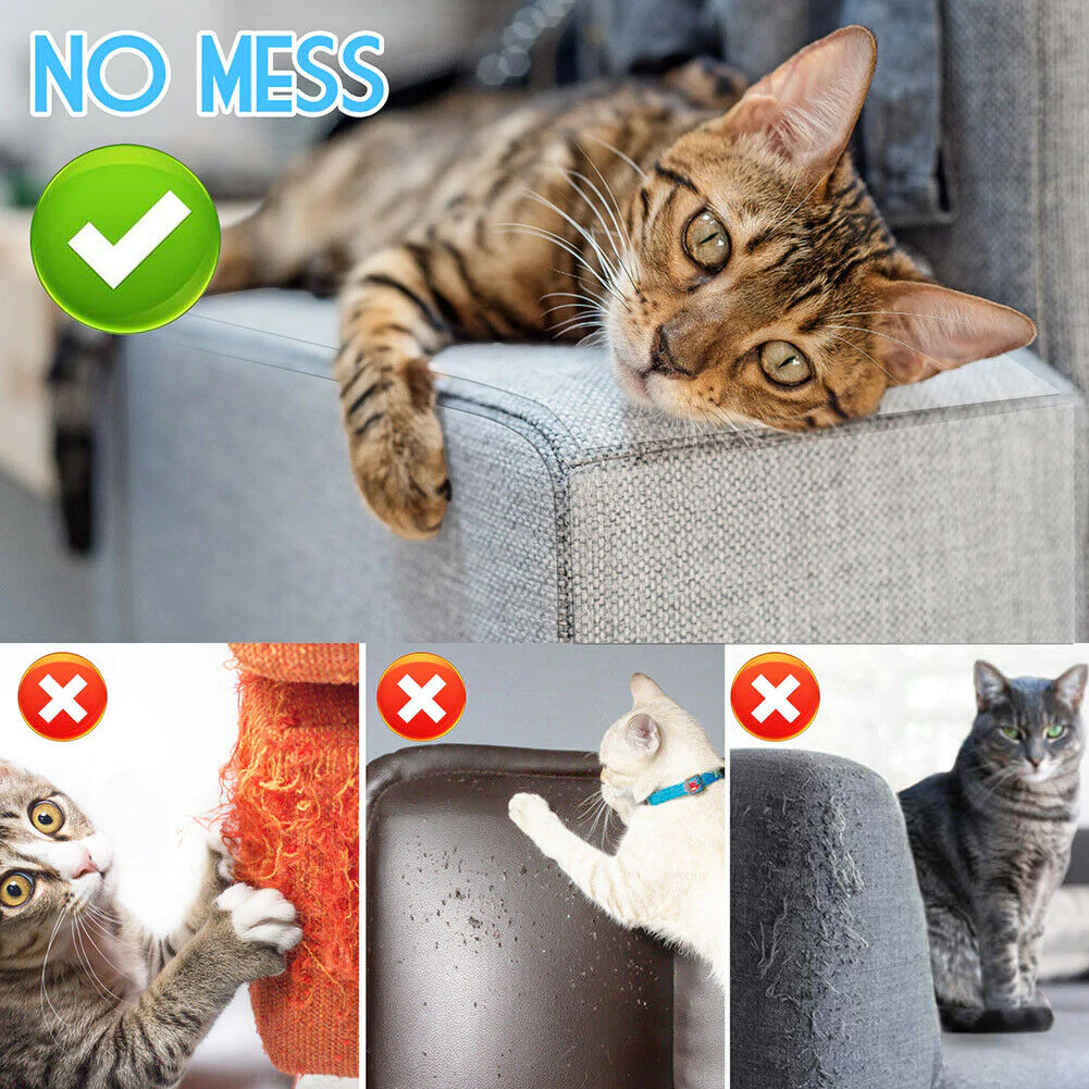 Lot de 8 protections anti-griffures pour meubles, protège-canapés des griffures de chats 5