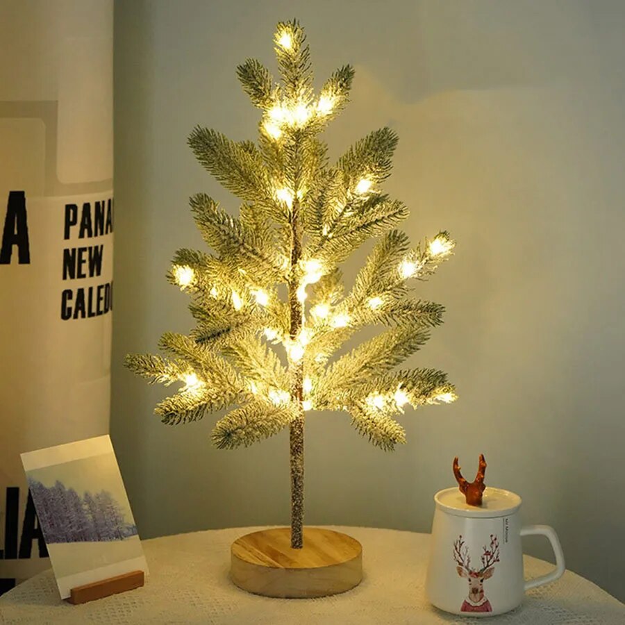 LumiPine – Lampe de Noël LED pré-illuminée avec lumière blanche chaude 1