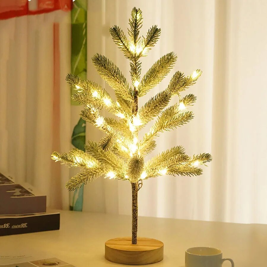 LumiPine – Lampe de Noël LED pré-illuminée avec lumière blanche chaude 3