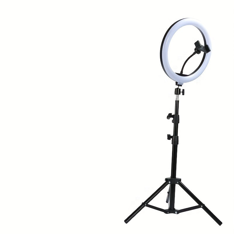 Lumière à anneaux LED avec trépied et support de téléphone réglables pour les selfies et l'enregistrement vidéo 3
