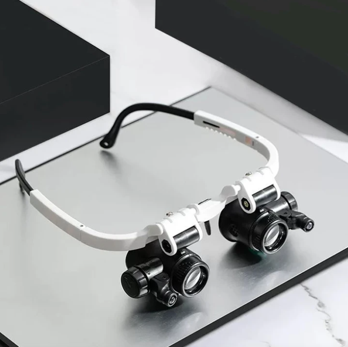 Lunettes d'élargissement LED réglables avec élargissement 8x, 15x et 23x pour les passe-temps et le travail de précision 0