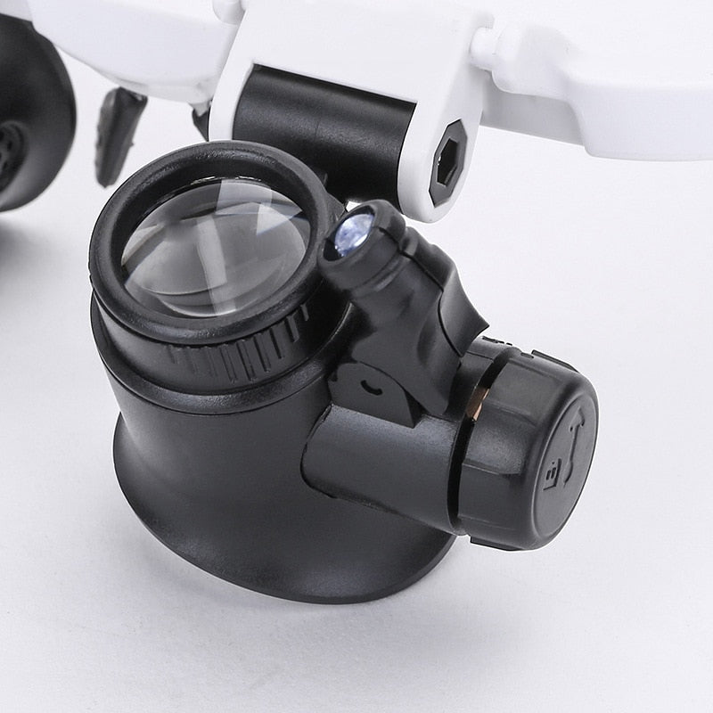 Lunettes d'élargissement LED réglables avec élargissement 8x, 15x et 23x pour les passe-temps et le travail de précision 4
