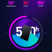 MINI SPY SPY MICROFON Recorder Ultra-Slim Design, une durée de vie de la batterie de 50 heures, un son de haute qualité pour l'enregistrement audio discret 4