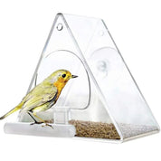 Mangeoire à oiseaux suspendue en acrylique transparent pour jardin extérieur 1