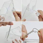 Mangeoire à oiseaux suspendue en acrylique transparent pour jardin extérieur 2