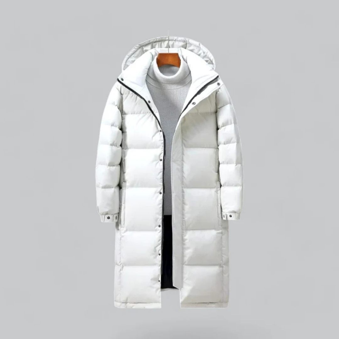 Manteau d'hiver long à capuche pour homme | Chaud 1