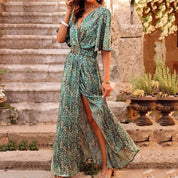 KAREN | Elegant Wrap Maxi Dress