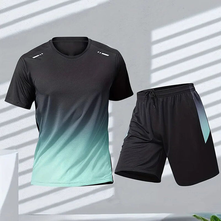 Men's Activewear Set Tracksuit | Gym Clothes Men for Workout | Quick-Drying Workout Shirt for Men & Flexible Shorts 2