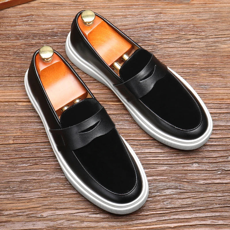 Men's Black Suede Loafers - Stylish Casual and Office Footwear for Men 1