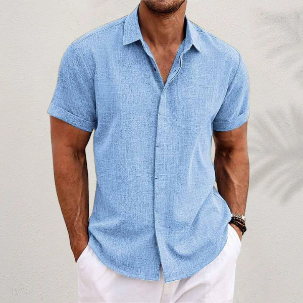 Men's Classic Short Sleeve Summer Shirt for Casual and Smart Outings 0