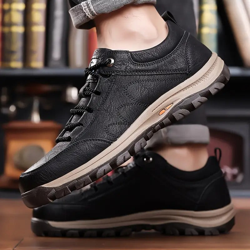 Men's Comfortable Supportive Leather Shoes for Hiking and Everyday Wear 1