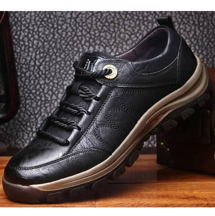 Men's Comfortable Supportive Leather Shoes for Hiking and Everyday Wear 2