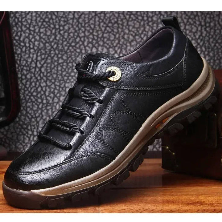 Men's Comfortable Supportive Leather Shoes for Hiking and Everyday Wear 2