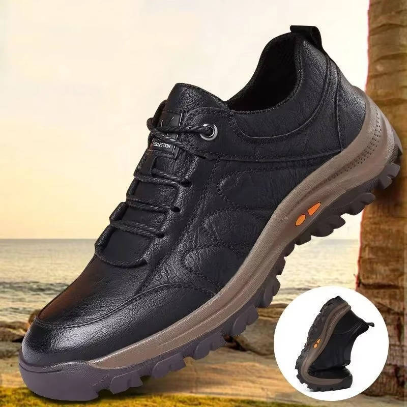 Men's Comfortable Supportive Leather Shoes for Hiking and Everyday Wear 4