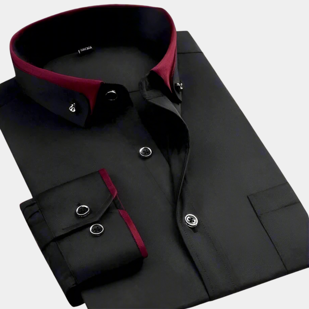 Men's Dress Shirt - Classic Long Sleeve, Tailored Fit for Versatile Style, Perfect for Office and Casual Occasions 0