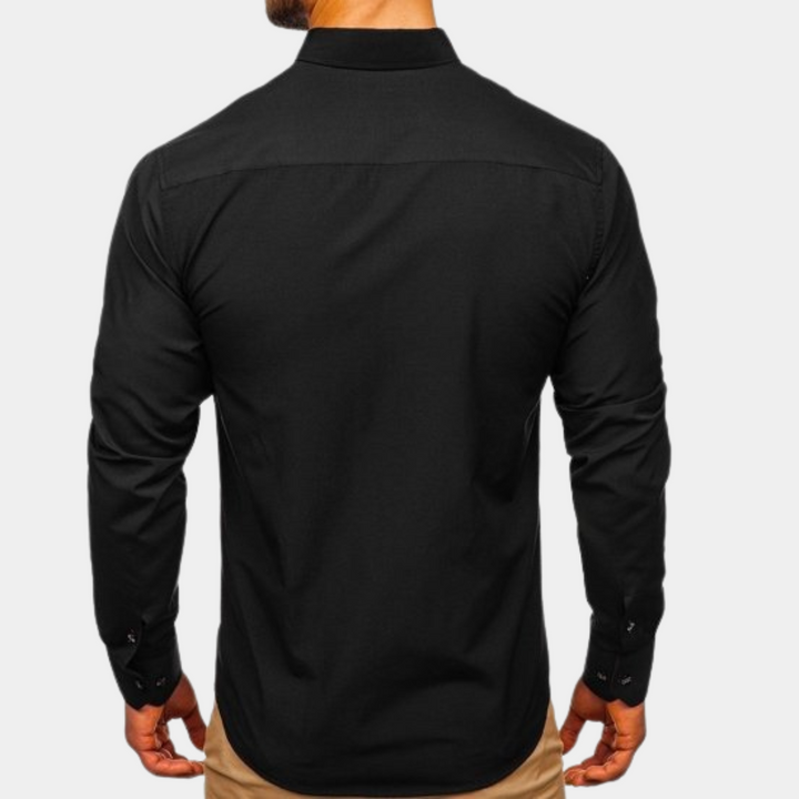 Men's Dress Shirt - Classic Long Sleeve, Tailored Fit for Versatile Style, Perfect for Office and Casual Occasions 2