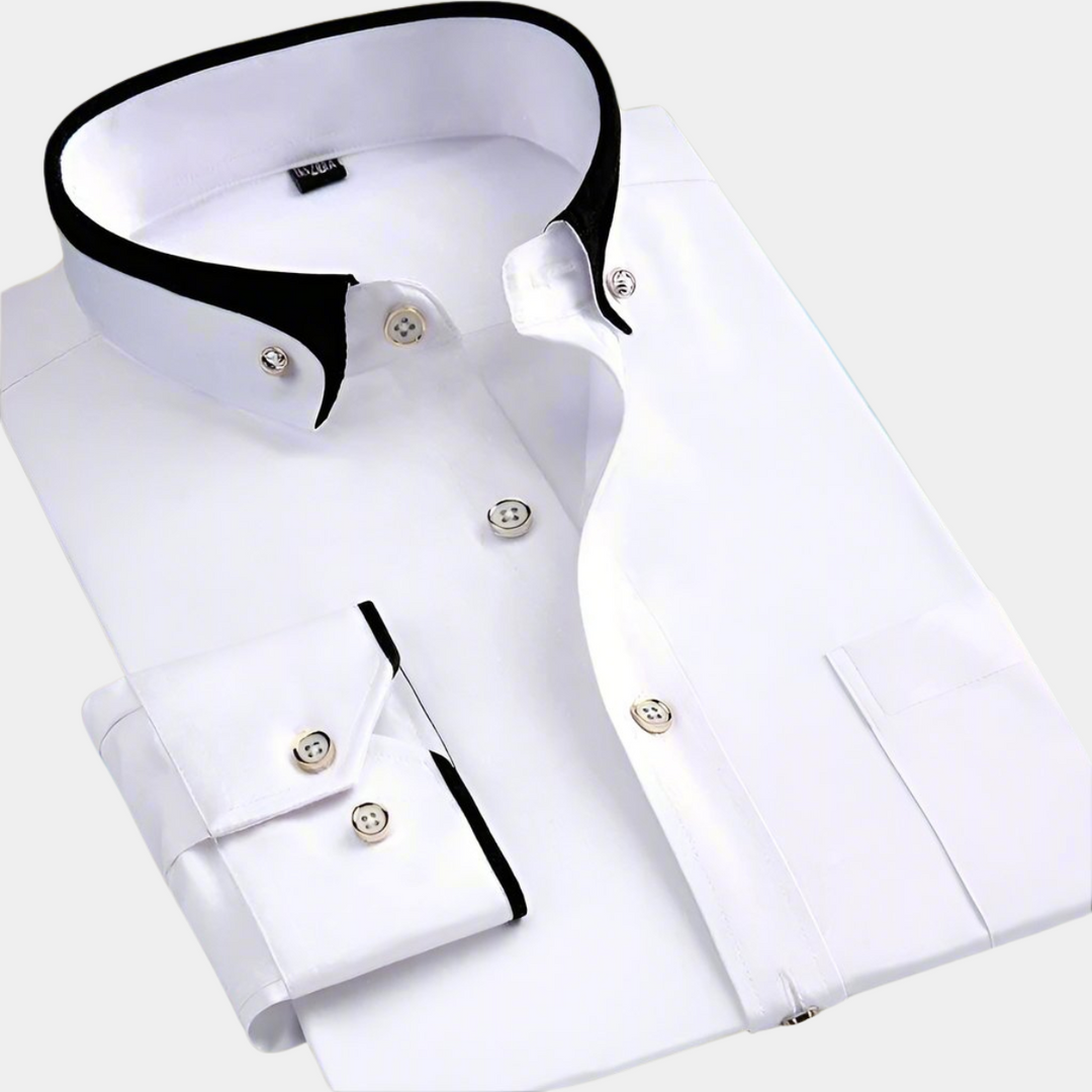 Men's Dress Shirt - Classic Long Sleeve, Tailored Fit for Versatile Style, Perfect for Office and Casual Occasions 3