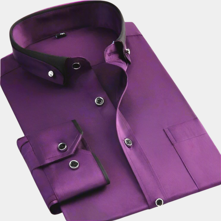 Men's Dress Shirt - Classic Long Sleeve, Tailored Fit for Versatile Style, Perfect for Office and Casual Occasions 5
