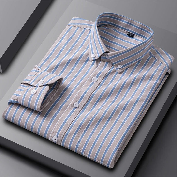 Men's Dress Shirt - Classic Oxford Button-Up for Business Casual Style 1