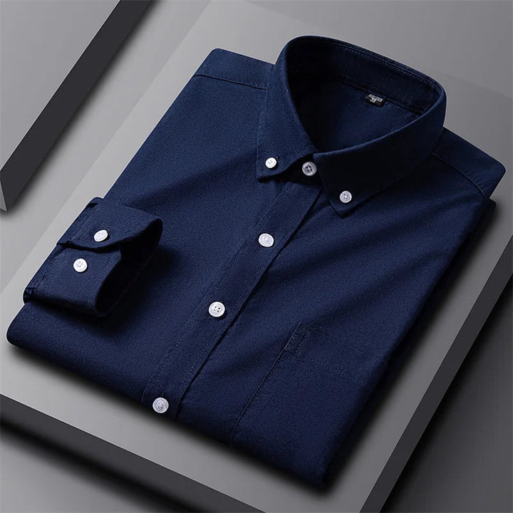 Men's Dress Shirt - Classic Oxford Button-Up for Business Casual Style 12