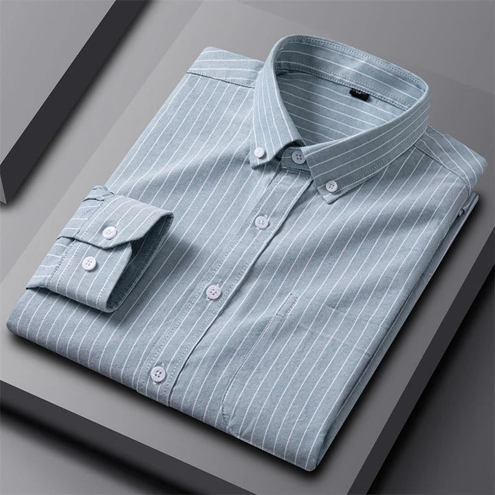 Men's Dress Shirt - Classic Oxford Button-Up for Business Casual Style 4
