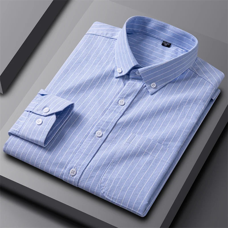 Men's Dress Shirt - Classic Oxford Button-Up for Business Casual Style 5