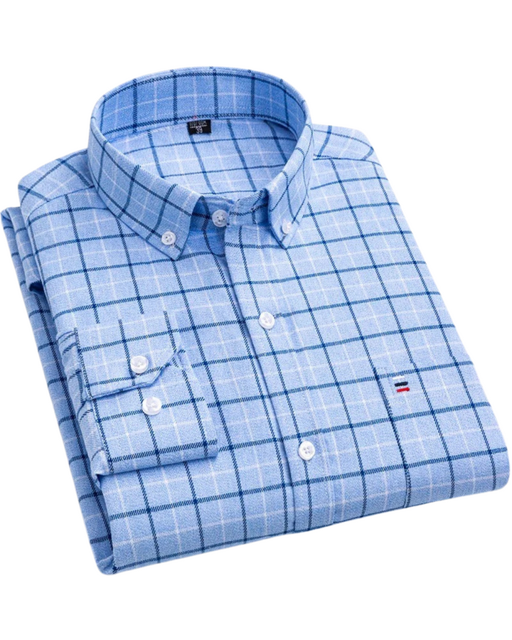 Men's Dress Shirt - Striped Check Design for Casual and Smart-Casual Wear, Timeless Style and Modern Tailored Fit 2