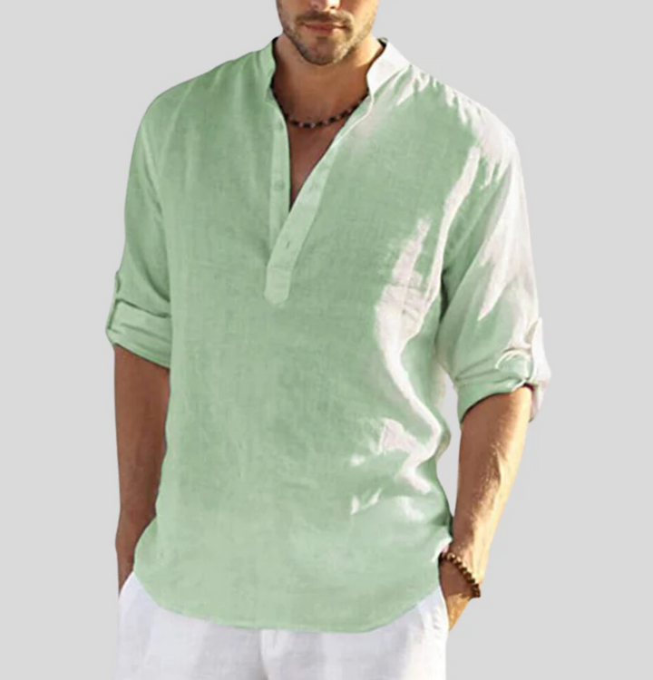 Men's Elegant V Neck Shirt - Stylish Casual & Office Wear, Versatile Fashion Top for Any Occasion 5
