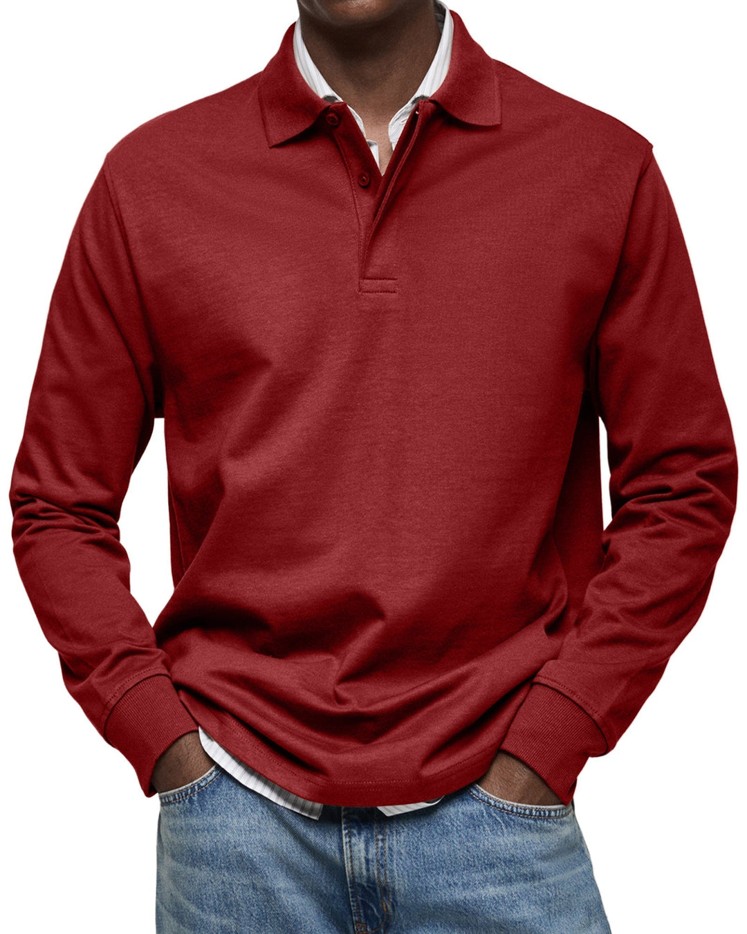 Men's Long Sleeve Polo Shirt - Stylish Casual Wear for Versatile Outfits 10