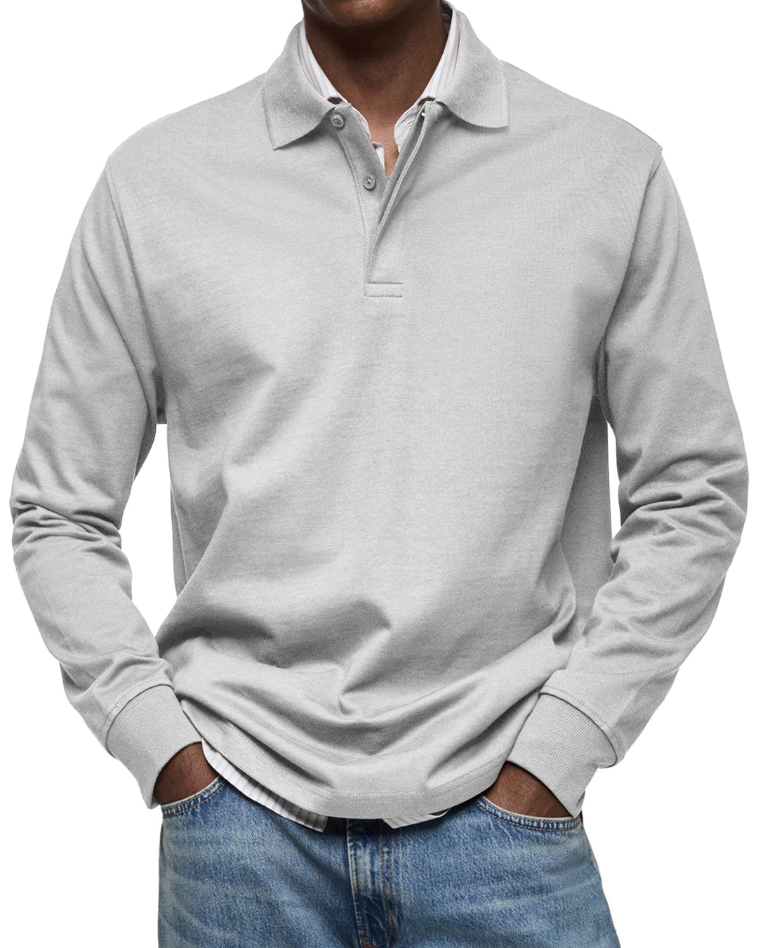 Men's Long Sleeve Polo Shirt - Stylish Casual Wear for Versatile Outfits 4
