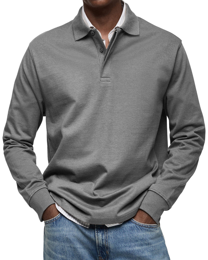Men's Long Sleeve Polo Shirt - Stylish Casual Wear for Versatile Outfits 5