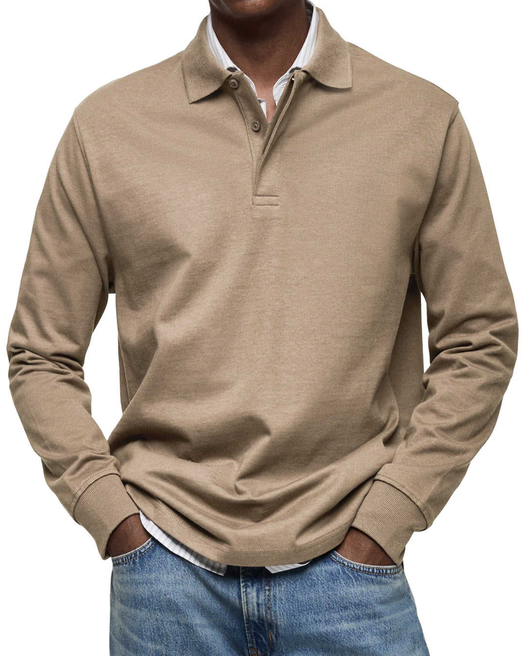 Men's Long Sleeve Polo Shirt - Stylish Casual Wear for Versatile Outfits 7