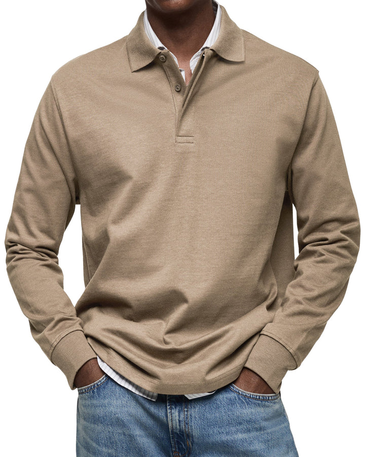 Men's Long Sleeve Polo Shirt - Stylish Casual Wear for Versatile Outfits 7