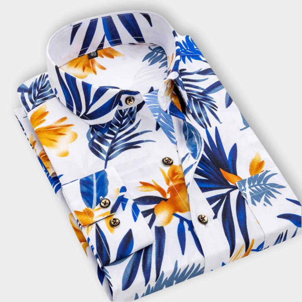 Men's Nautical Print Shirt - Coastal Style with Comfort for Casual Outings 5