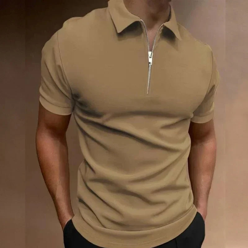 Men's Polo Shirt - Elegant Zipper Design for Summer Casual Wear, Stylish and Comfortable Polo Shirts for Men 5