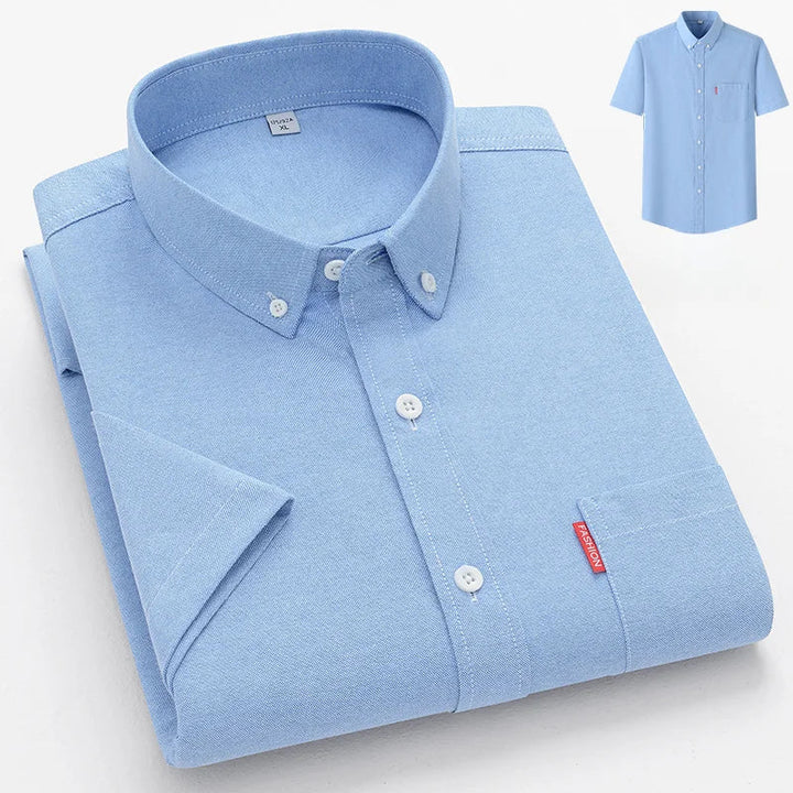 Men's Shirt - Lightweight Summer Button-Up, Breathable Casual Style for Warm Weather 0