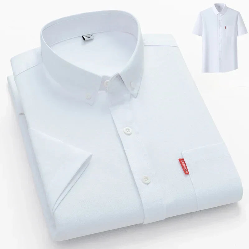 Men's Shirt - Lightweight Summer Button-Up, Breathable Casual Style for Warm Weather 5