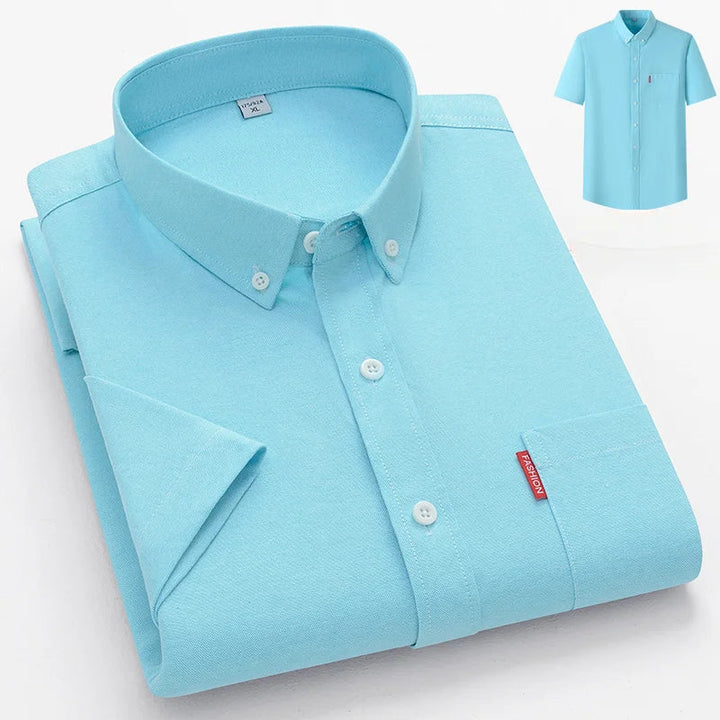 Men's Shirt - Lightweight Summer Button-Up, Breathable Casual Style for Warm Weather 7