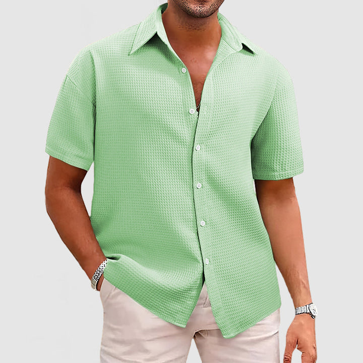 Men's Short-Sleeve Shirt - Breathable, Stylish Comfort for Casual or Business Wear 8
