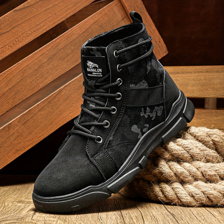 Mens Walking Boots - Durable Outdoor Boots for All-Terrain Adventures, Comfortable Fit and Ankle Support 8