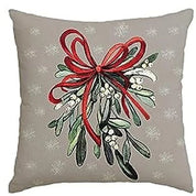 MerryCushion – Housse de coussin verte de Noël avec broderie festive 4