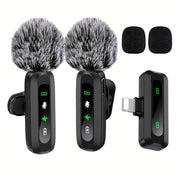 Microphone Lavalier sans fil avec connectivité USB-C pour les smartphones et les tablettes Conception compacte, idéal pour les podcasts et les vlogs 1