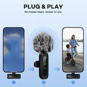 Microphone Lavalier sans fil avec connectivité USB-C pour les smartphones et les tablettes Conception compacte, idéal pour les podcasts et les vlogs 5