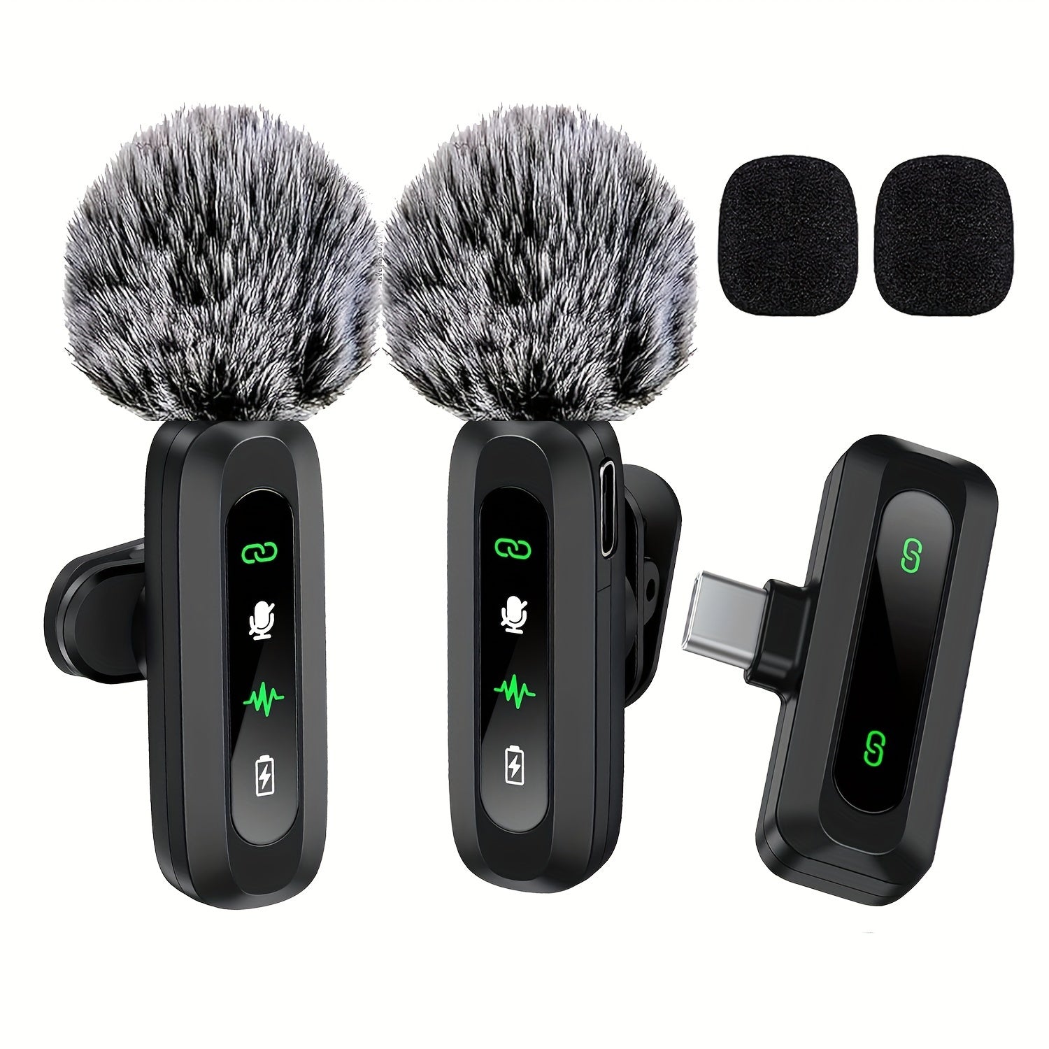 Microphone Lavalier sans fil avec connectivité USB-C pour les smartphones et les tablettes Conception compacte, idéal pour les podcasts et les vlogs 7