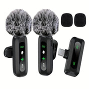 Microphone Lavalier sans fil avec connectivité USB-C pour les smartphones et les tablettes Conception compacte, idéal pour les podcasts et les vlogs 7
