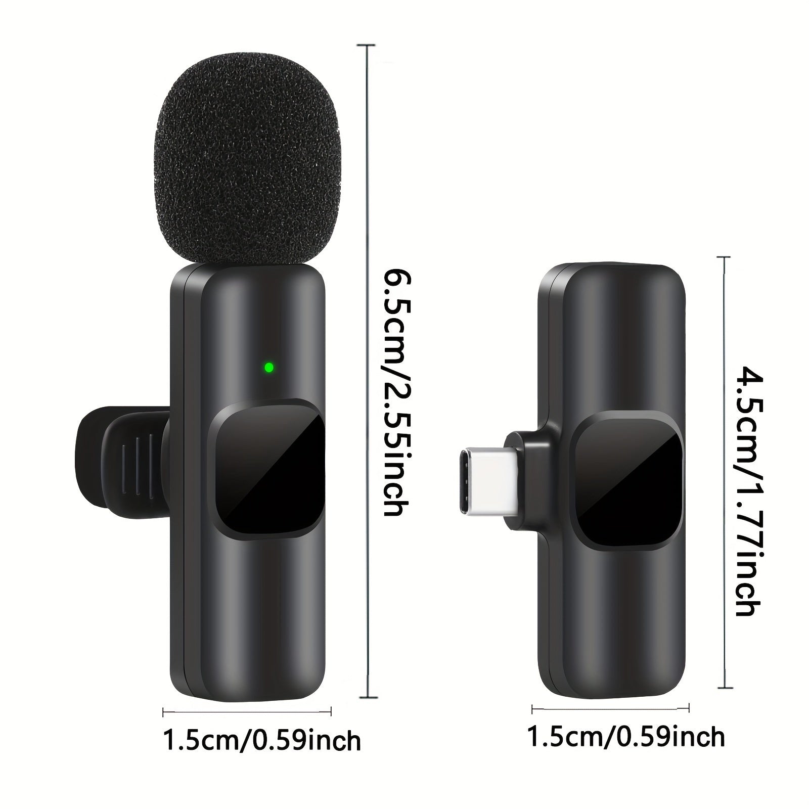 Microphone Lavalier sans fil pour enregistrements vidéo et conception compacte en streaming en direct avec une qualité sonore élevée et une connexion USB-C 4