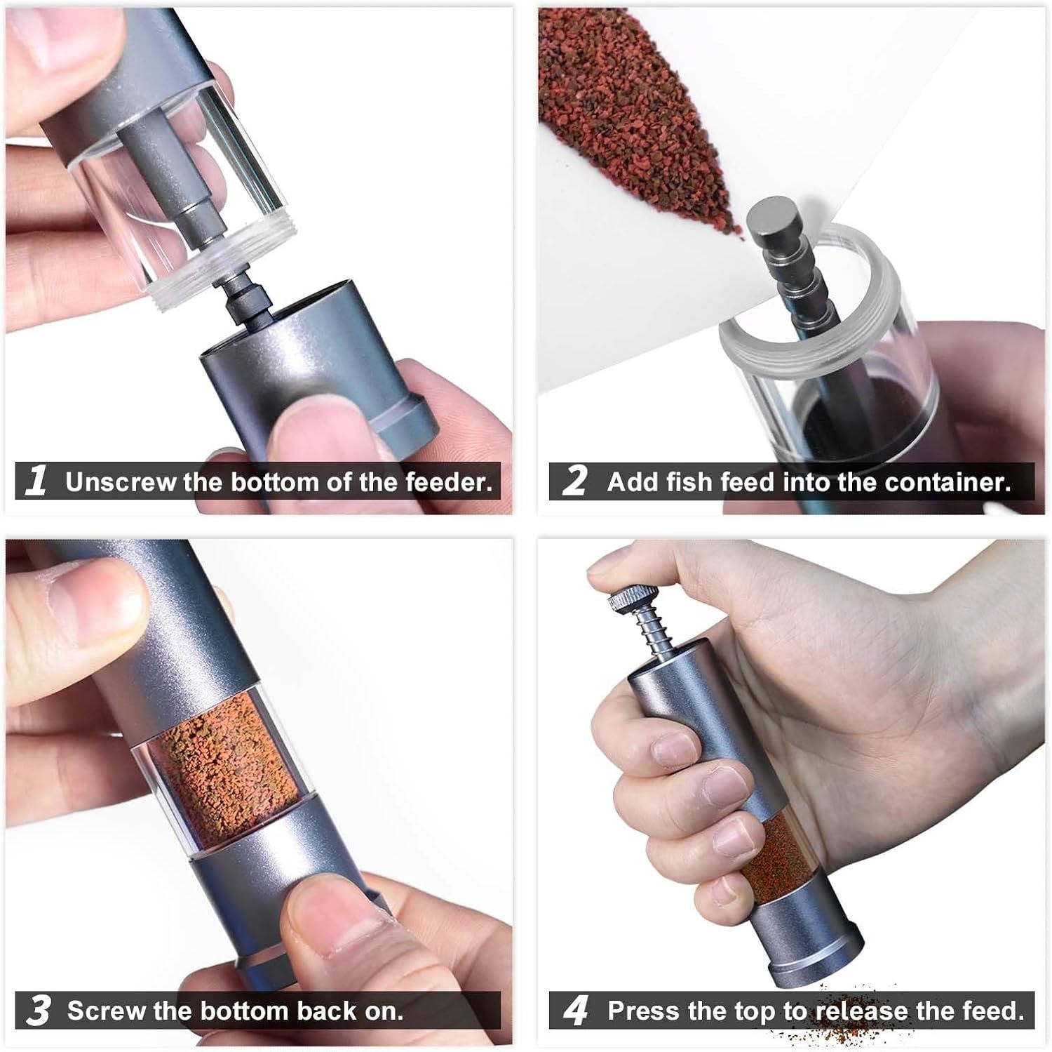 Mini distributeur de nourriture pour poissons d'aquarium 7