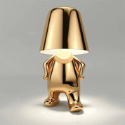 Mistero | Lampe de table sculpturale dorée 1