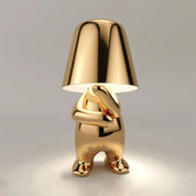 Mistero | Lampe de table sculpturale dorée 2